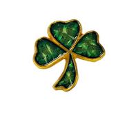 Nature's Craft Irish Symbols Ireland Flag Metal Lapel Shamrock Pins for Men and Women Accessory 2.7'x5.5', Metal, no gemstone