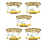 Nature's Creations Adult Cat Wet Food Chicken & Tomatoes 85g x Pack of 5 - A balanced, nutritional meal for adult cats, rich in natural ingredients, free from added colours, artificial flavours
