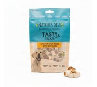 Natures Deli Chicken & White Fish Sushi Rolls Dog Treats, 100 g (1-Pack) | High Protein, Gluten Free, Bite-Size Rolls, Slow Roasted for Crunchy Texture, For Training