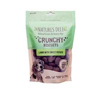 Natures Deli Lamb with Sweet Potato Dog Treats, Crunchy Biscuits for Dogs Gluten Free Low Fat Tasty Bite-size Treats for Dogs - 225 g