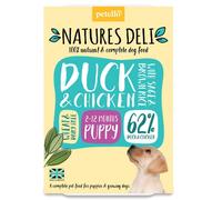 Natures Deli Puppy Wet Dog Food, Duck and Chicken With Brown Rice and Sage, Natural Complete Junior Wet Food Trays, 7 x 400g