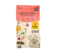 Natures Deli Senior Dry Dog Food, Natural Complete Hypoallergenic Food for Dogs, Suitable for All Breeds Aged 7 Plus, Turkey and Rice - 12 kg