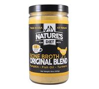 Nature's Diet Bone Broth Protein Powder with Pumpkin, Fish Oil and Turmeric, 16 oz = 159 Servings
