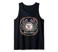Nature's Embrace Hedgehog Lavender Floral Wreath Tank Top