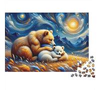 Nature's Embrace Wildlife Serenity Jigsaw Puzzles Puzzle for Adults Kids. 1000 Piece Whimsical Challenge Toy Educational Game Home Decoration for Educational Games Gifts 38x26cm/1000pcs