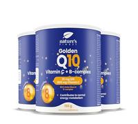 Nature's Finest by Nutrisslim Golden Q10 Coenzyme Supplement with B Complex & Vitamin C - Powder for Immune System Support, Hormone Balance, Normal Energy Metabolism, and Anti-Aging - No Added Sugar