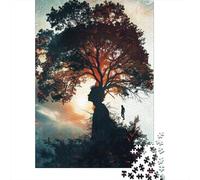 Nature's Giants Tree Silhouettes 1000-Piece Puzzle for Adults, 70x50cm/1000pcs; White Cardboard for Simple Sorting; for An Enjoyable Break at The Table