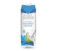 Nature's Goodness Coconut Water 33.82 fl oz - Pure Natural Electrolyte Drink | No Pulp, No Sugar Added, Non-GMO, Hydrating Beverage - Made Not From Concentrate