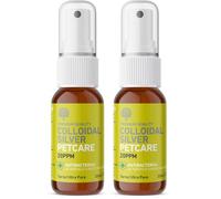 Nature's Greatest Secret Antibacterial Premium Quality Smallest Particle Size Crystal Clear Colloidal Silver Petcare 20ppm Pocket Spray 20ml (Pack of 2)