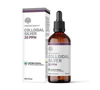 Nature's Greatest Secret Premium Quality Antibacterial 20ppm Colloidal Silver Dropper Bottle 100ml