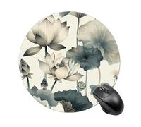 Nature's Hand Drawn Style Round Mouse Pad Funny Mousepad with Non-Slip Rubber Base Waterproof Office Mouse Pad Premium Textured for Laptop Computer