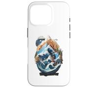 Nature's Harmony: Waves, Mountains, and Lighthouse Case for iPhone 16 Pro