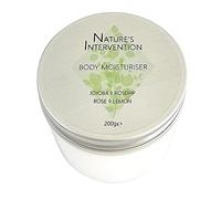 Nature's Intervention - Body Moisturising Cream - 99% Natural, Grapeseed, Vitamin E, Rose, Lemon. Protects, Hydrates, Soothes, Repairs. pH 5.5 for Sensitive Skin. 200ml