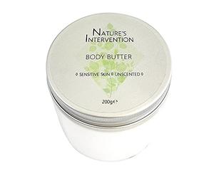 Nature's Intervention - Rich Body Butter Cream - Unscented, 99% Natural. Protects, Hydrates, Soothes, Repairs. pH 5.5, Sensitive Skin. 200g.