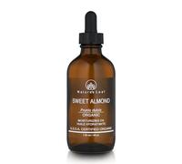Natures Leaf Organic Sweet Almond Oil 100% Pure/Cold Pressed/Dry, Itchy Skin, Fine Lines & Wrinkles, Crows Feet, Split Ends, Frizzy's, Scars, Stretch Marks, Skin Cleanser / 4 fl oz