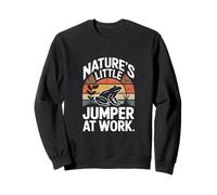 Natures Little Jumper At Work Vintage Frog Sunset Scene Sweatshirt
