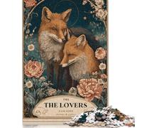 Nature's Lovers A Whimsical Tale 1000 Pieces Wooden Jigsaw Puzzles Unique Puzzle Creative Jigsaw Puzzles Gift for Adults,Family Game Challenge Activity 1000pcs (75x50cm)