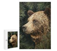 Nature's Majesty Bear in Pine Forest Puzzle 1000 Teile Schwer Puzzle Spielzeug Lernspiel Impossible Herausforderungsspielzeug Für Erwachsene Kinder 1000 PCS