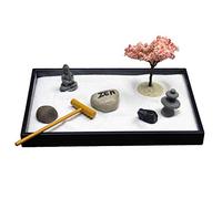 Nature's Mark, Mini Meditation Zen Garden Table Décor Kit with Accessories (8Lx5W Rectangle C)