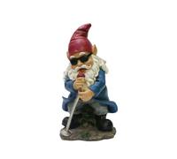 Nature's Mark Rock n Roll Gnome in a Band Singing Resin Statue Figurine Home Garden Decorative Accent Décor (10" H)
