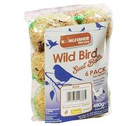 Natures Market King Fisher Unnetted Suet Fat Balls, Pack of 6, Transparent