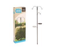 190cm Traditional 3 Arm Wild Bird Feeding Station - Black
