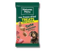 Nature's Menu Beef (1 x 15g) Freeze-Dried Meat Bites - Training Treats for Dogs