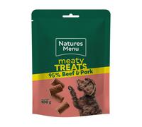 NATURES MENU Dog Meaty Treats Beef and Pork | Size: 100g