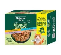 NATURES MENU Cat Bites in Gravy Variety Multipack 12x85g