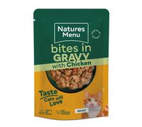 Natures Menu Cat Bites in Gravy Chicken - Size: 85g