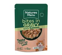 Natures Menu Cat Bites in Gravy Salmon - Size: 85g