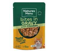 NATURES MENU Cat Bites in Gravy with Chicken | Size: 85g