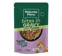 NATURES MENU Cat Bites in Gravy with Turkey | Size: 85g