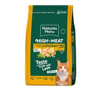 NATURES MENU Cat Dry High in Meat with Deboned Free Range Chicken Dry Food | Size: 3kg