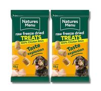 Nature's Menu Chicken (2 x 15g) Freeze-Dried Meat Bites - Training Treats for Dogs