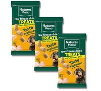 Nature's Menu Chicken (3 x 15g) Freeze-Dried Meat Bites - Training Treats for Dogs