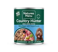 Natures Menu Country Hunter Canned Wet Dog Food - Wild Boar - 6 x 600g