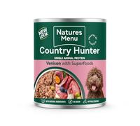 Natures Menu Country Hunter Canned Wet Dog Food - Wild Venison - 6 x 600g