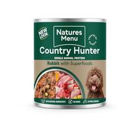 Natures Menu Country Hunter Dog Rabbit with Superfoods Tins 6x600g