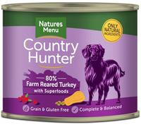 Natures Menu Country Hunter Dog Food Can Turkey - 600g