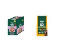 Natures Menu Country Hunter Farm Reared Turkey Pouches - 6 x 150g + Natures Menu Raw boost Dry Food for Dogs with Fresh Chicken - 1,5kg