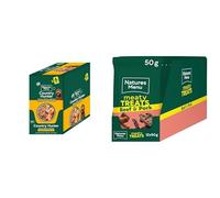 Natures Menu Country Hunter Free Range Chicken Pouches - 6 x 150g + Natures Menu Meaty Treats for Adult Dogs with Beef - 12 x 50g