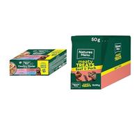 Natures Menu Country Hunter Multipack Game Meat Selection Dog Food - 12 x 400g + Natures Menu Meaty Treats for Adult Dogs with Beef - 12 x 50g