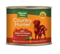 Natures Menu Country Hunter Seriously Meaty Salmon and Chicken Dog Food - 6 x 600g