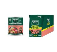 Natures Menu Country Hunter Seriously Meaty Beef Dog Food » 6 x 600g + Natures Menu Meaty Treats for Adult Dogs with Beef - 12 x 50g