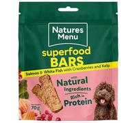 NATURES MENU Dog Superfood Bars Salmon and White Fish Treats 70g