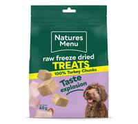 Natures Menu Raw Freeze Dried Turkey Chunks Dog Treats - 40g