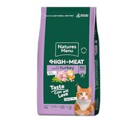 Natures Menu High in Meat - No Grain Dry Food for Adult Cats with Deboned Turkey - 3kg