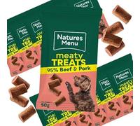 Natures Menu Meaty Beef Treats for Adult Dogs - Pack of 12 (50g Each)