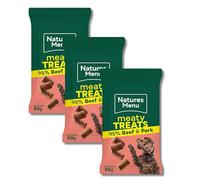 Natures Menu Original Beef Real Meaty Dog Treats, 3 x 50g